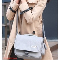 감성스터프 캐논 eos 카메라 가방 포켓 숄더형 크로스백, 중, 블랙