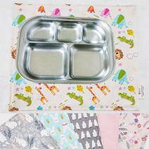 식판매트 도시락매트 식판파우치 식판주머니 유치원 어린이집 유아 여벌옷파우치 방수파우치 식탁매트 봉봉뽀드미엘 입학 준비물 답례품 단체주문, 식판파우치L사이즈, 개나리
