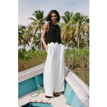 독일 자라 ZARA LINEN PALAZZO TROUSERS
