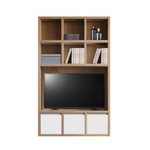 PET 5단1200 TV 수납책장, 블루화이트