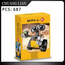 디즈니 월 E 영화 픽사 로봇 피규어 테크니컬 21303 블록 브릭 용 생일 선물 키덜트 CHUANGLIAN, 687PCS-No box
