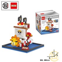 12 스타일 원피스 해적선 시리즈 블록 브릭 애니메이션 피규어 3D DIY 루피 미니 액션 교육 게임 완구, [01] with box, [17] 649