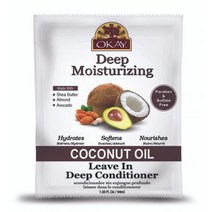OKAY 코코넛 오일 딥 모이스처라이징 리브 인 컨디셔너 1.25oz / 37ml, Coconut