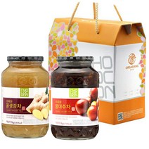 초록원 생강차 대추차 선물세트 (1kg+1kg)