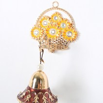 데코스토리 현관문종 에폭큐빅 감성자극 골드 에폭큐빅종 3P문종 문종, 해바라기 부케 노랑