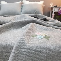 싸다구 누빔 K 썸머킹이불 피그먼트 여름이불 누빔이불 인견 요로 워싱, 네이비