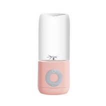 스파이럴 믹서기 초고속 진공 블렌더 대형 소형 휴대용 업소용 만능 얼음 500ml 전기 과즙 짜는기구 과일 스무디 컵 6 칼 미니 usb 무선 프레스 충전 수동 컵텀블러 372, 분홍색