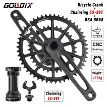 mtb road 체인 체인가드 체인링크 스프리킷 초경량 도로 셋 산악자전거 체인, 170mm, 크랭크 bb68 53-39t