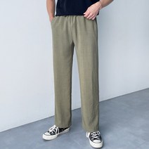 제타21 남성용 여름 쿨 린넨 와이드 밴딩 바지 [5170]