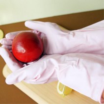 습진방지 청소용 보들 내피 고무장갑 M 조리장갑 30대여성 김장, 핑크 M