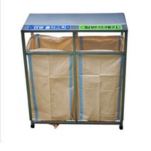 스벅이벤트 분리수거함 지붕형 스탠100리터 2구 분리수거대 쓰레기분리수거 휴지통