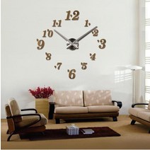 노먼벽시계 엔틱벽시계최고 패션 3d 벽시계 reloj 드 pared 석영 간략한 diy 거실 대형 장식 horloge mural, 08 Chocolate_02 37 inch