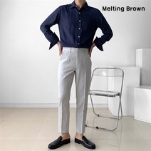 로즈블로썸 멜팅브라운 남성 무지셔츠 남자 린넨셔츠 가을셔츠 (9077243)