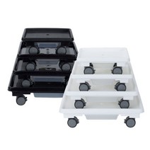 마이플랜트 이동식 정사각 화분받침대, 블랙