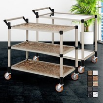 참치횟집 고급 일식집 주방 서빙용 무빙카트 식당트롤리 핸드카, 고급형 빈티지 2단 특대