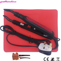 EU CE 인증 일정한 온도 퓨전 히트 커넥터 케라틴 본딩 헤어 익스텐션 도구 1 개, 06 Pliers Pad  UK Plug