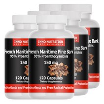 이노뉴트리션 파인바크 프랑스 피크노제놀 해송소나무껍질 120캡슐, 파인바크 5통+1통
