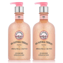 온더바디 스파 내추럴 테라피 블랙로즈 사해소금 스크럽워시 600g, 600ml, 2개