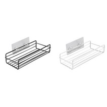 타일 부착식 간편 주방 욕실 메탈선반 디피용 후크걸이 자취방 미니 1평방꾸미기 RACK, 화이트