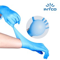 intco 일회용 니트릴 장갑 합성 라텍, WHITE, S