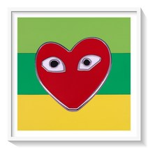 눈달린 레드 하트 뱃지 RED HEART 빨강 눈달린하트 금속 핀뱃지