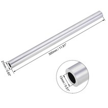 Uxcell-DIY 공기 흡입 프레임용 알루미늄 원형 튜브 1 개 21mm-30mm OD 300mm 길이 6063, [01] 21mm x 13mm x 300mm