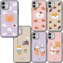 아이폰11 용 iPhone11 안사주냥.. 2장의 카드 수납 범퍼 휴대폰 케이스