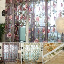 홈커튼 하이 엔드 홈 섬유 꽃 수 놓은 중국 패브릭 얇은 명주 그물 3D 창 커튼 럭셔리 창 Valance 거실