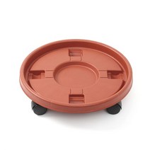 (주)트리 인천가정지사 원형 이동식 화분받침대(40cm) (브라운) (8160531)