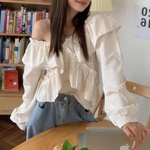 투웨이 러플 오프숄더 블라우스 2컬러