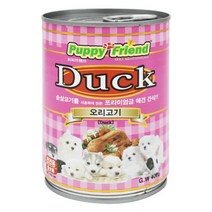 퍼피 강아지 오리고기 대용량 캔 통조림 간식 400g, 10개