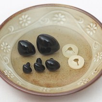 [대량구매]민자삼각코(인형코)(100개), 6mm 블랙 100개