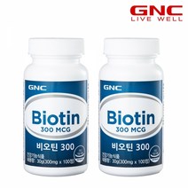 [GNC] 비오틴 300 (100정) 100일분 x 2병, 단품, 단품