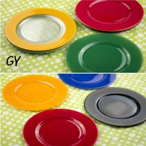 GY 아코록 루미락 접시 32cm 6컬러(전면) 루미 낙접시 플레이트 플레이팅 파티 접시, 파란색, 1개