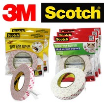 3M 강력 롤테이프 양면테이프 폼테이프 롤모음, 캡틴053 두꺼운5M롤3개