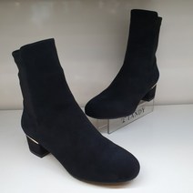 탠디 여성 굽4cm 기장15cm 블랙가죽 삭스부츠 WAX18M517BLACK