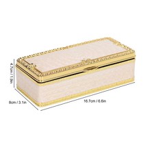 빈티지 오브제 빈티지 보석 상자 대용량 스크래치 방지 우아한 직사각형 모양 장식 홈 서랍