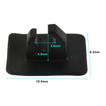 1Pc Inflatable Boat Paddle Clip PVC Mount Patch Boats Pole Oar Holder for Rowing Dinghy Kayak Canoe, [03] black C