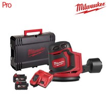 [밀워키] M18-BOS125-502X / 18V충전 오비메탈 원형샌더 5.0Ah 세트, 1세트