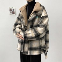 체크 양털 빅 사이즈 겨울 솜털 다운 경량 남성 패딩 숏 롱 정장 오버 핏 후드 깔깔이 점퍼
