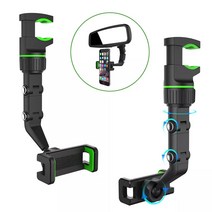 룸미러거치대 차랭용 악세사리 car holder 360도 회전 스탠드 백미러 gps 네비게이션 자동 전화 지원 다기능 전화 홀더, 회색 새 버전