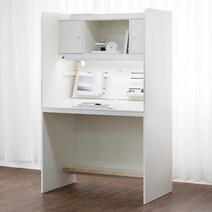 아이디어스터디 에디슨 와이드 1000 독서실책상 크림화이트 슐레이먼오크, 에디슨1000 크림화이트 (단품), 선택하지 않음, 스마트패널+집중력보호커튼C