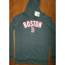 NEW MLB 보스턴 레드삭스여성 후드 sz S charcoal gray 긴팔 tee
