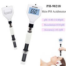 PH-98218 피부 PH 산도계 전문 피부 PH 테스터 PH 측정기 피부 과일 고기 화장품 용 교체 가능한 프로브 LCD 백라이트, 협력사