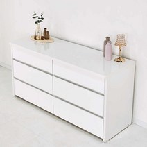 Sunshine 와이드수납장 넓은서랍장 긴수납장 서랍옷장 1500, 화이트