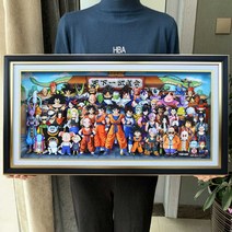 드래곤볼 3D 입체그림 소장용 액자 드래곤볼굿즈, H 타입 34X64cm (사진 참조 필수)