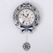 꾸미아트 에델린 엔틱 무소음 추 벽시계-주석