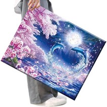 [FASEN]페인팅 DIY 비즈보석십자수 비즈 액자 세트40 x50cm, ZSW025.꽃다발