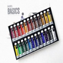 [∂LL7] 리퀴텍스 베이직아크릴세트 22ml 24색 수용성물감 미술용 디자인용 학생용 속건성 콜라주용 팝아트용 화방용_h§eEA, 기본⊙옵, §본상품§e