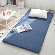 [뜨란채] 마블/컴포트폼 3단 접이식 매트리스 토퍼, 세미싱글_SS, 스칸디아 네이비